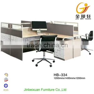 Comfortable Wooden Type 4 Person Bookcase With Computer Desk thumbnail-1