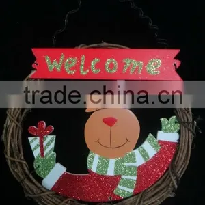 HANDMADE HANGING DOOR SIGNS WELCOME LET IT SNOW HO HO HO thumbnail-1