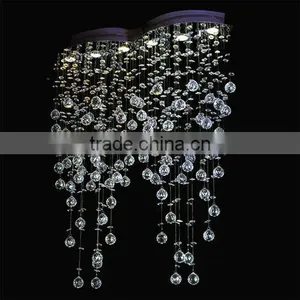 Large Stair Chandelier Light With GU10 Light Source for Hotel Lobby thumbnail-1