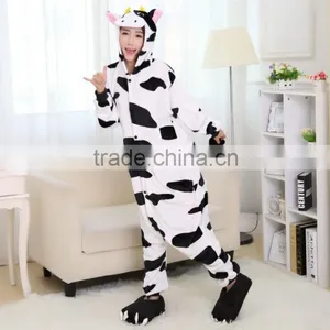 New Design Hooded Plush Cow Onesie Pajamas Adult Animal Pajamas Lovely Onesie Costume thumbnail-6