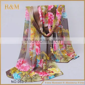 Summer Style Women Butterfly Scarf Silk Fabric Wholesale Cheap thumbnail-3