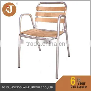 Outdoor Garden Chair, Aluminum Wooden Garden Chair thumbnail-1