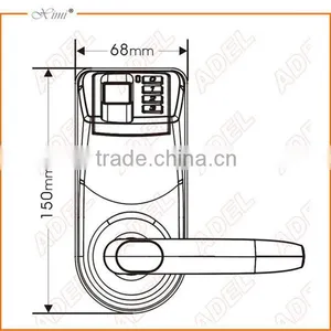 Cheap Biometric Fingerprint Door Lock With Keypad and Metal Key for 120user Access Control System Adel3398 thumbnail-3