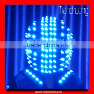 Full Color Light Mode Helmet,led Safety Light up Helmet for Stage Show Wireless Controlled thumbnail-3