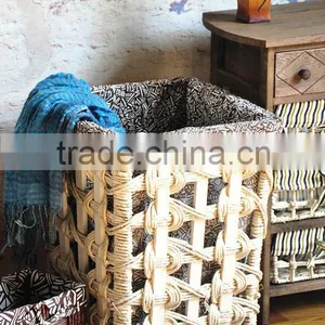 9 Hand Woven - Pastoral Style - Solid - Wooden Dirty Clothes Basket - Dirty Clothes Barrel - Storage Basket Basket thumbnail-5