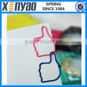 Hight Quality Promotional Gifts Custom Logo Metal Hand Thumb Shape Paper Clips thumbnail-2