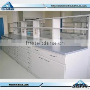 New Style Modern Laboratory Furniture for Hospital Steel Workbench With Drawers and Regent Shelf thumbnail-1
