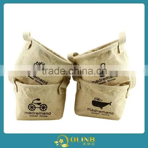 Cotton Fabric Creative Decorative Patterns Storage Bags thumbnail-1