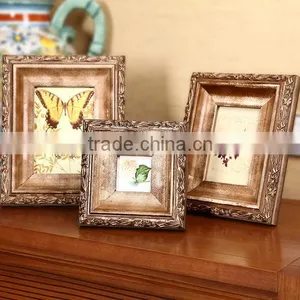 High Quality European Style Table Wall Decorative Archaistic Wooden Picture Rahmen Handmade Antique Natural Wood Photo Frame thumbnail-1