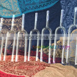 One Set 7pcs or 12pcs Clear or 24k Gold or Platinum or Titanium Color Quartz Crystal Singing Tuning Fork thumbnail-1