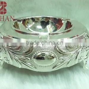 Good Quality Zinc Alloy Ashtray/customize Silver Metal Ashtray thumbnail-1