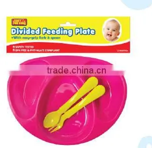 Divided Feeding Plate Fork And Spoon thumbnail-1
