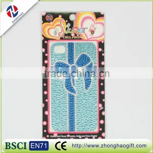 Bowknot Shape Cell Phone Decorative Crystal Strass Sticker thumbnail-1