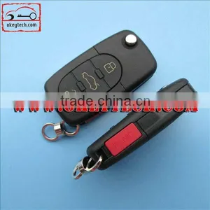 OkeyTech VW 3+1panic Button Remote Key Shelll (Round Head) for vw Flip Key for vw Remote Key Case for Key Cover vw Key Shell thumbnail-1
