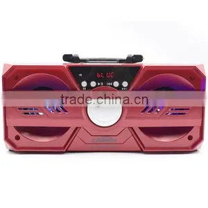 Cafini USB TF SD Card Mp3 Player, Portable Wooden Bluetooth Speaker With Lantern thumbnail-1