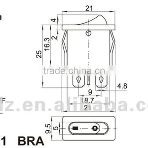 Double Pole Small Pin Mini Rocker Switch T120,rocker Switch Used in Desk USB Mini Fan thumbnail-2