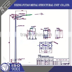 High Quality Galvanized Hexagonal Lamp Pole thumbnail-4