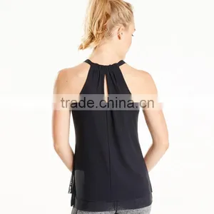 OEM Service Women Workout Fitness Wear Light Weight Cool Mesh Jogging And Running Tank thumbnail-1
