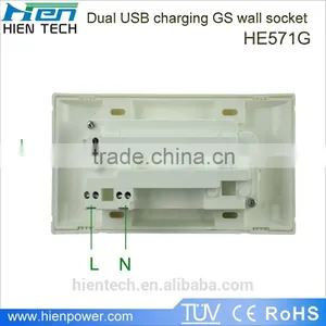 European Style Flush Mounting Wall Socket Outlet Double Way thumbnail-3