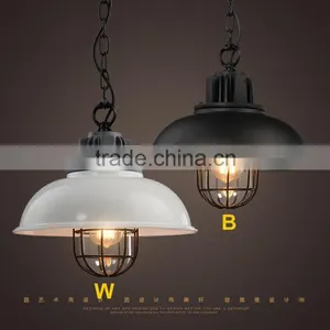 American Vintage White Black Iron Drop Light, Popular Iron Bulb Shape Pendant, E27 Simple Pendant Living Room Lamp Nature thumbnail-1