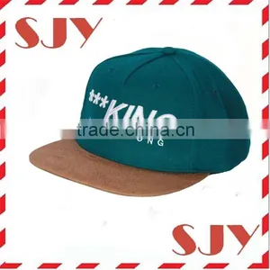 Custom 3D Embroidery Suede Snapback Hat Cap Wholesale thumbnail-1