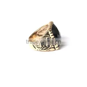 Black Stone Good Quality Italian Style Jewellery Gay Men Ring thumbnail-6
