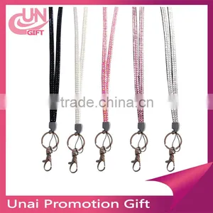 New Design 3 Rows Multi Rhinestone Crystal Bling Lanyard ID Badge Key Card Holder thumbnail-3