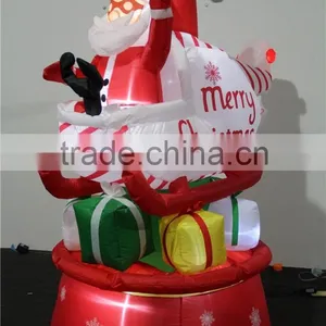 2.2M Turnnig Helicopter Inflatable Led Christmas Decoration Toy 2016 thumbnail-1
