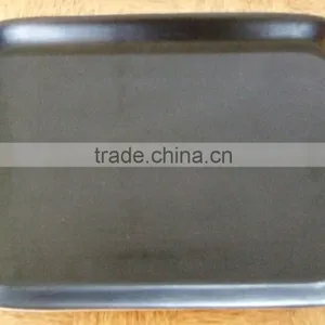 Blacked Rectangular Anti-Slip Wooden Food Tray With Handle, Black Food Tray, Serving Tray, Hotel/Restaurant Display Tray thumbnail-1