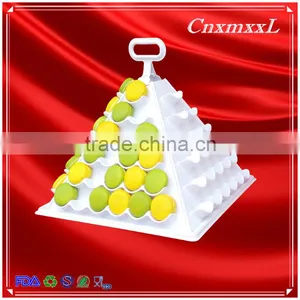 Hot Sells New Style Wholesale 6 Tier Plastic Macaron Pyramid Tower Display Stand &patented Customizable Macaron Packaging thumbnail-1