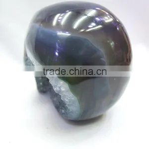 Pure Natural Amethyst Crystal Skull With Geode Good for Collection or Home Decoration Gift thumbnail-5