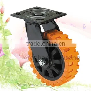 Industrial Heavy Duty Hammer Non-slip PU Rigid Caster thumbnail-3