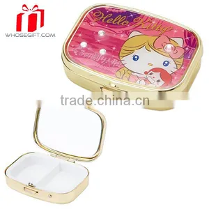 Metal Pill Case/ Pillcase With Jewel, High Quality Cute Pill Case thumbnail-5