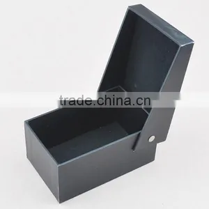 Plain Foldable Black Watch Packaging Gift Box for Wholesale thumbnail-1