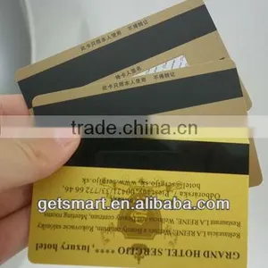 Latest Beautiful Card!! Best Quality SGS Approval Gold Silk-Screen Prnting Magnetic Strip Plastic Member Cards Printing thumbnail-1