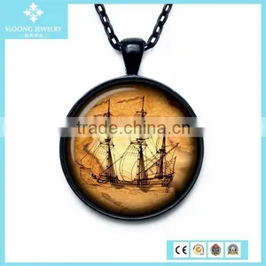 925 Ladies New Trendy Voyage Painting Jewelry Pendant thumbnail-1