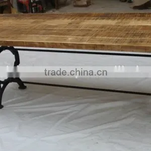 Industrial Iron Wood Dining Table thumbnail-1