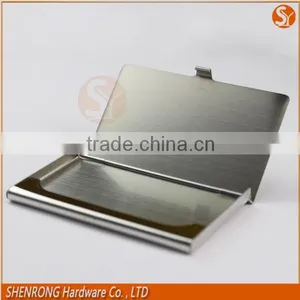 Inside and Outside the Whole Brushed Surface Stinless Steel Metal Name Card Holder Business Card Case thumbnail-3