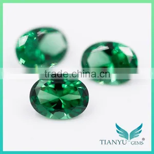 Synthetic Sapphire Nanosital #2092 Color Green Oval Cut for Sale thumbnail-4