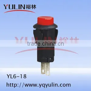 YL6-18 Mushroom Red Mini Push Button Switch on off thumbnail-1