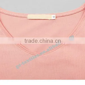 Short Sleeve V-Neck Women's Cotton/Spandex Sport T-shirt thumbnail-3