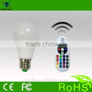 Energy Saving E27 3w 5w 7w RGB LED Light Bulb With IR Remote Controllier thumbnail-4