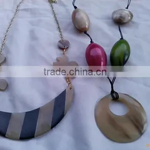 Buffalo Horn Necklace Jewelry Stylish & Fashion Jewelry Necklace Latest New Design Pic in India 2016 for Girls thumbnail-4
