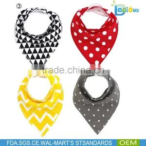 Stylish White and Black Baby Boys Bibs 100% Cotton Baby Bandana Bibs thumbnail-6