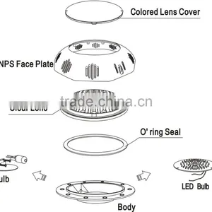 Square Series Flat LED Vinyl Liner Swimming Pool Led Underwater Light thumbnail-2