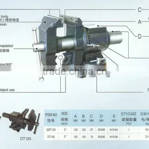 Multi-function 360 Jaw Rotation and Swivel Bench Vise 5" thumbnail-6