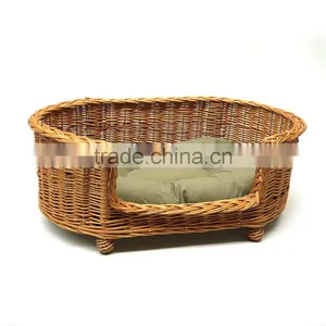 Wholesale Exqusite Modern Design Wicker Pet Basket for Dogs thumbnail-1