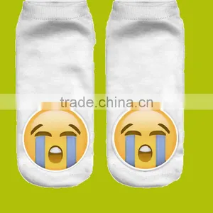 Wholesale White Short Emoji Socks thumbnail-6