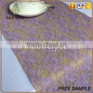 Awards Banquet Table Runner Polyester Jute Fabric thumbnail-5
