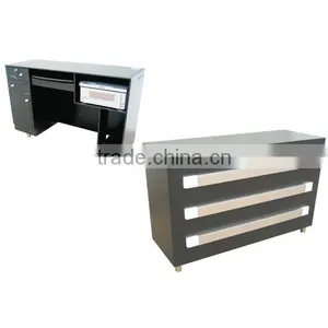 Nail Salon Reception Desk Wood Office Table Design Receptionist Table F-C09 thumbnail-1